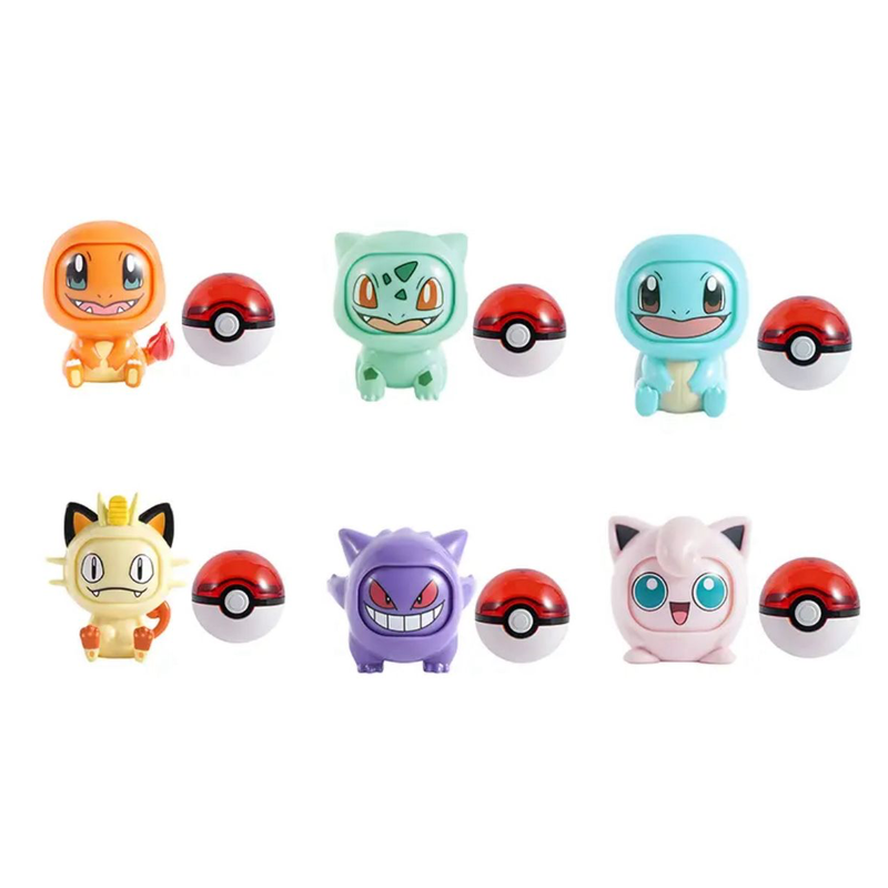 Figuras Pokémon con 4 expresiones